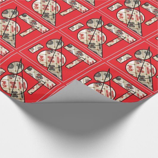 Papier Cadeau Motif de Mahjong (Coin)