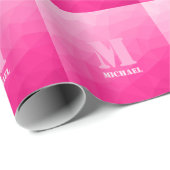 Papier Cadeau Motif de maillage géométrique à l'ombre chaude (Coin rond)