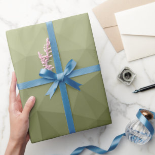 Papier Cadeau Motif de maillage géométrique dégradé vert clair d