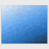 Papier Cadeau Motif de maille géométrique à dégradé bleu clair (Plat)