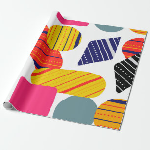 Papier Cadeau Motif de main abstraite sans couture. Vint
