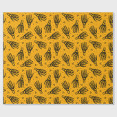 Papier Cadeau Motif de main de squelette. (Plat)