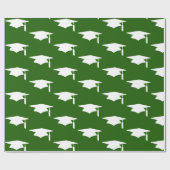 Papier Cadeau Motif de maquettes vertes - Graduation (Plat)