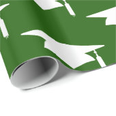 Papier Cadeau Motif de maquettes vertes - Graduation (Coin rond)