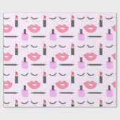 Papier Cadeau Motif de maquillage (Plat)