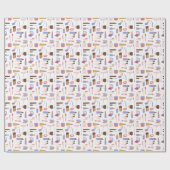 Papier Cadeau Motif de maquillage cosmétique mignon (Plat)