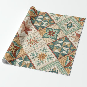 Papier Cadeau Motif de maquillage en diamant rustique - Géométri