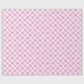 Papier Cadeau Motif de marguerites violettes et roses (Plat)