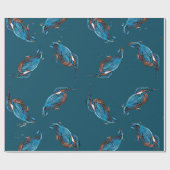 Papier Cadeau Motif de martin-pêcheur bywhacky (Plat)