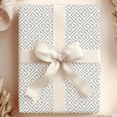 Papier Cadeau Motif de Maze Clé Grec Chic