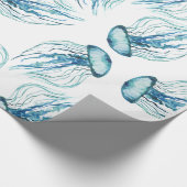 Papier Cadeau Motif de méduses d'aquarelle (Coin)
