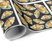Papier Cadeau Motif de mélange de salade (Coin rond)