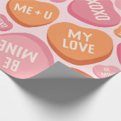 Papier Cadeau Motif de messages de l'amour (Coin)