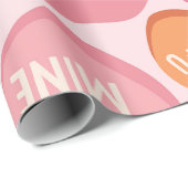 Papier Cadeau Motif de messages de l'amour (Coin rond)