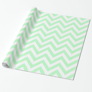 Papier Cadeau Motif de Mint White XL Chevron ZigZag