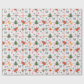 Papier Cadeau Motif de monogramme sans couture avec éléments de (Plat)