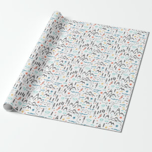 Papier Cadeau Motif de montagne