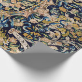 Papier Cadeau Motif de moquette fleurie décorative (Coin)