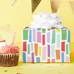 Papier Cadeau Motif de mosaïque de rectangle brisé avec des tons