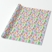 Papier Cadeau Motif de mosaïque de rectangle brisé avec des tons (Déroulé)