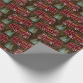 Papier Cadeau Motif de Motorhome rv Camper Travel Van Rustic (Coin)