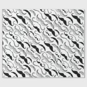 Papier Cadeau Motif de moustache (Plat)