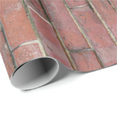 Papier Cadeau Motif de mur de briques (Coin rond)