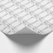 Papier Cadeau motif de musique de guitare (Coin)