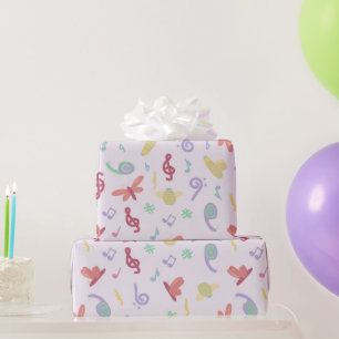 Papier Cadeau motif de musique pour enfants