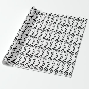 Papier Cadeau motif de musique treize clés