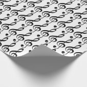 Papier Cadeau motif de musique treize clés (Coin)