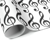 Papier Cadeau motif de musique treize clés (Coin rond)