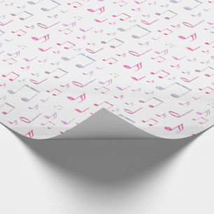 Papier Cadeau motif de musique violette