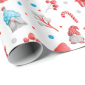 Papier Cadeau Motif de nains, Cadeaux, Bonbons (Coin rond)