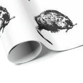 Papier Cadeau Motif de nature - rats musqués (Coin rond)