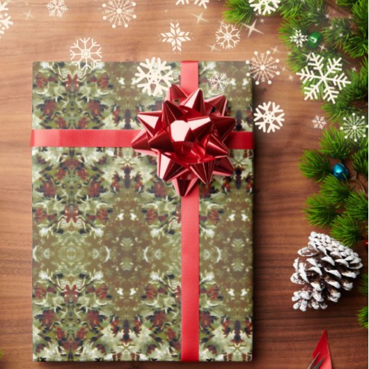 Papier Cadeau Motif de neige des branches de la baie vierge vict