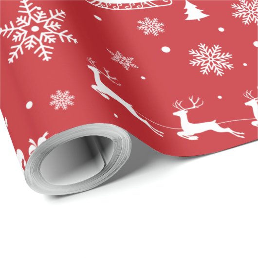 Papier Cadeau Motif de Noël (Coin rond)