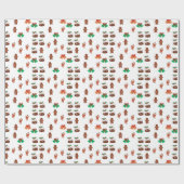 Papier Cadeau Motif de Noël (Plat)