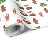 Papier Cadeau Motif de Noël (Coin rond)