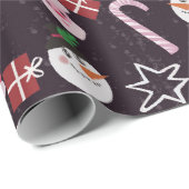 Papier Cadeau Motif de Noël (Coin rond)