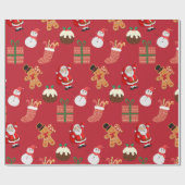 Papier Cadeau Motif de Noël (Plat)