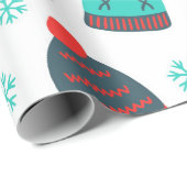 Papier Cadeau Motif de Noël (Coin rond)