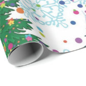 Papier Cadeau Motif de Noël (Coin rond)