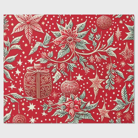 Papier Cadeau Motif de Noël (Plat)