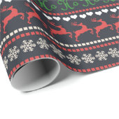 Papier Cadeau Motif de Noël (Coin rond)