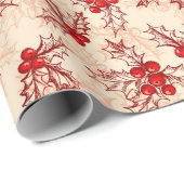 Papier Cadeau Motif de Noël (Coin rond)