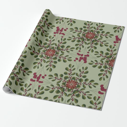 Papier Cadeau Motif de Noël (Déroulé)