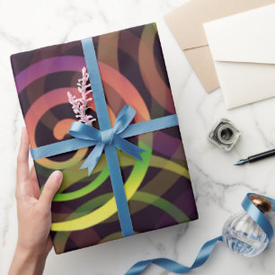 Papier Cadeau Motif de Noël arc-en-ciel