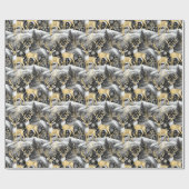 Papier Cadeau Motif de Noël Black Gold #14 ID1009 (Plat)