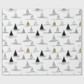 Papier Cadeau Motif de Noël Black Gold #5 ID1009 (Plat)